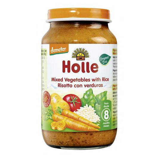 Pote de arroz vegetal biológico Holle 8M+ Junior, 220 g