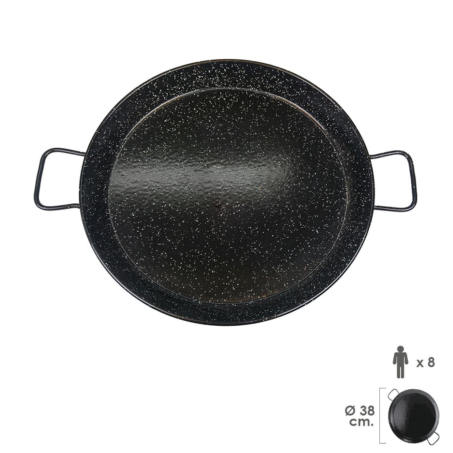 Paellera Valenciana esmaltada 8 personas 38 cm_2