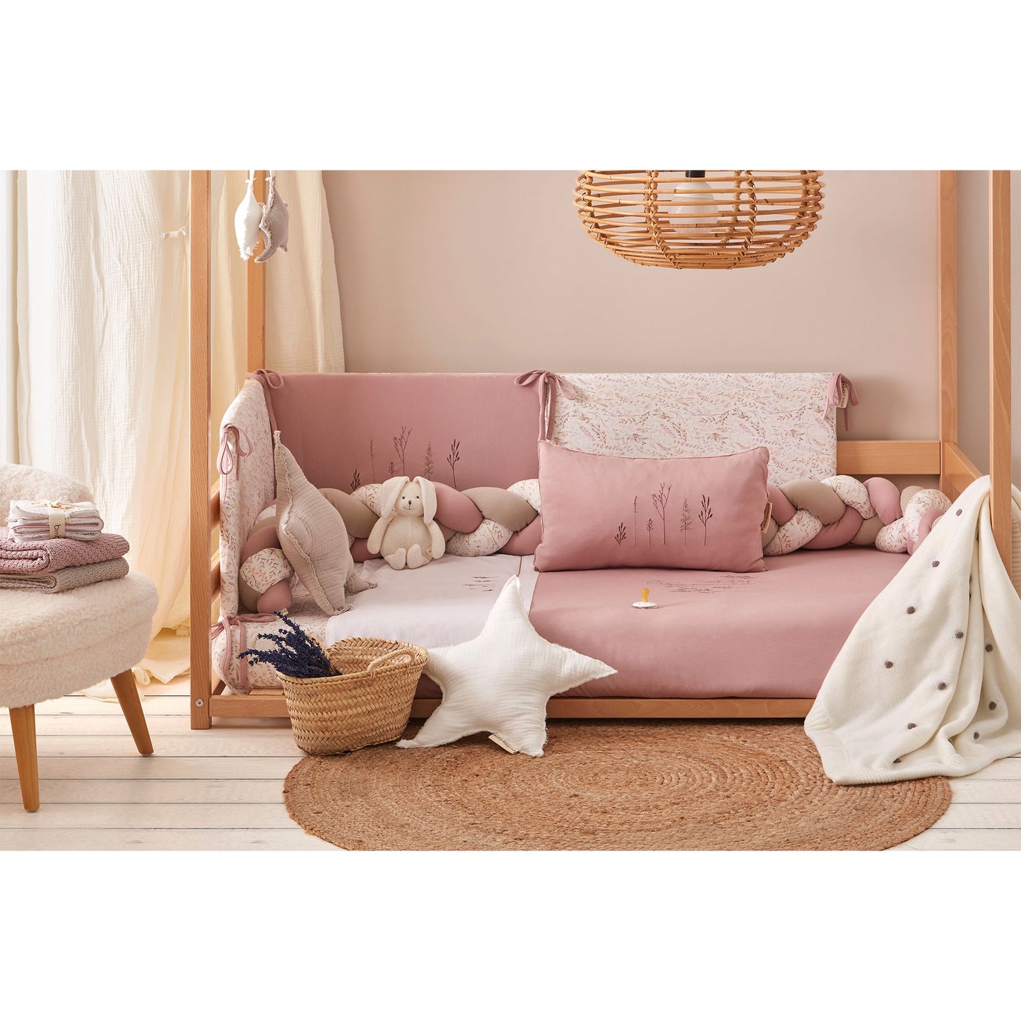 Niza Protector Trenza Chichonera Para Bebé 230 Cm Bimbidreams | Protección Suave Para Dormir Sin Golpes_1