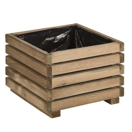 Vaso de madeira quadrado Kub 40 cm 30 L