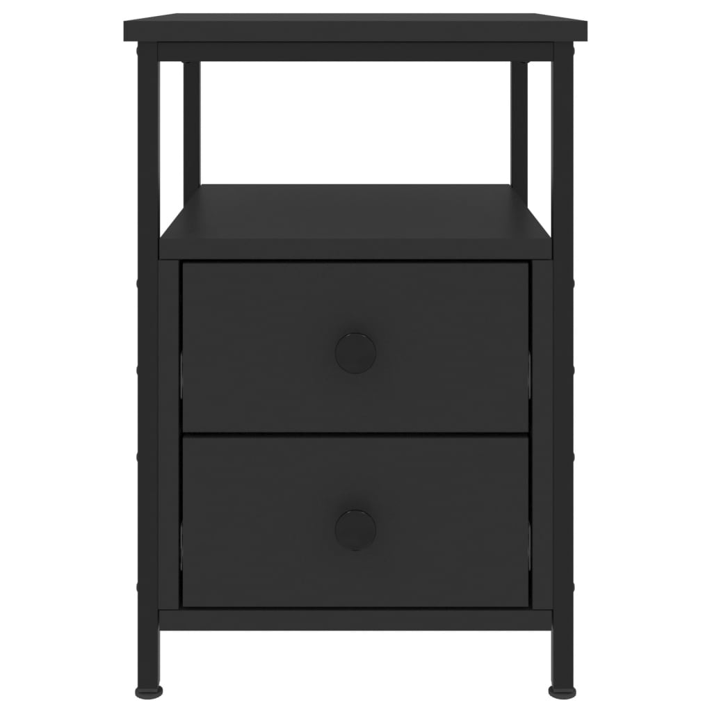 Mesitas De Noche 2 Uds Madera De Ingeniería Negro 34x35,5x50 Cm_4