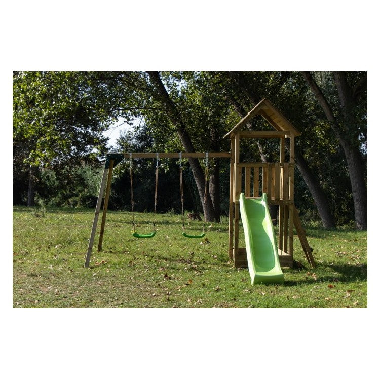 Parque Infantil Masgames Tibidabo L Techo De Madera Con Columpio Basica: Con Arenero En La Base._2