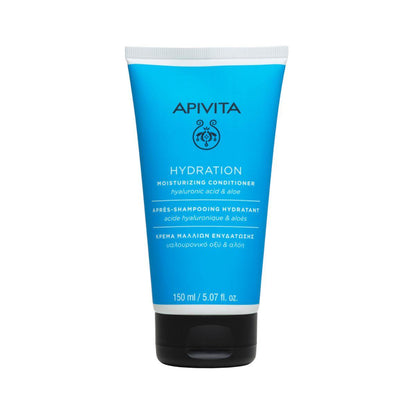 Condicionador hidratante para todos os tipos de cabelo com ácido hialurónico e aloé vera, APIVITA 150 ml