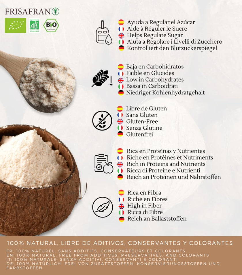Harina De Coco En Polvo Ecológica | Calidad | Frisafran 2 Kg_1