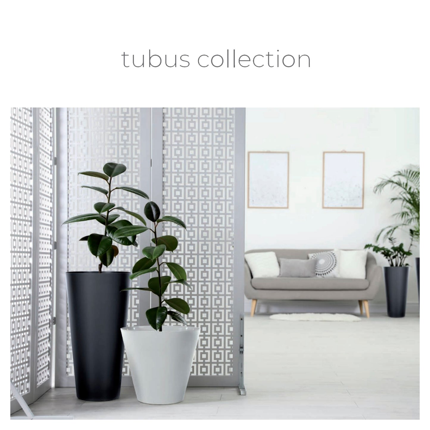 Maceta Tubus Slim 3,3l., Dimensiones (mm) 150x150x286, Color Blanco