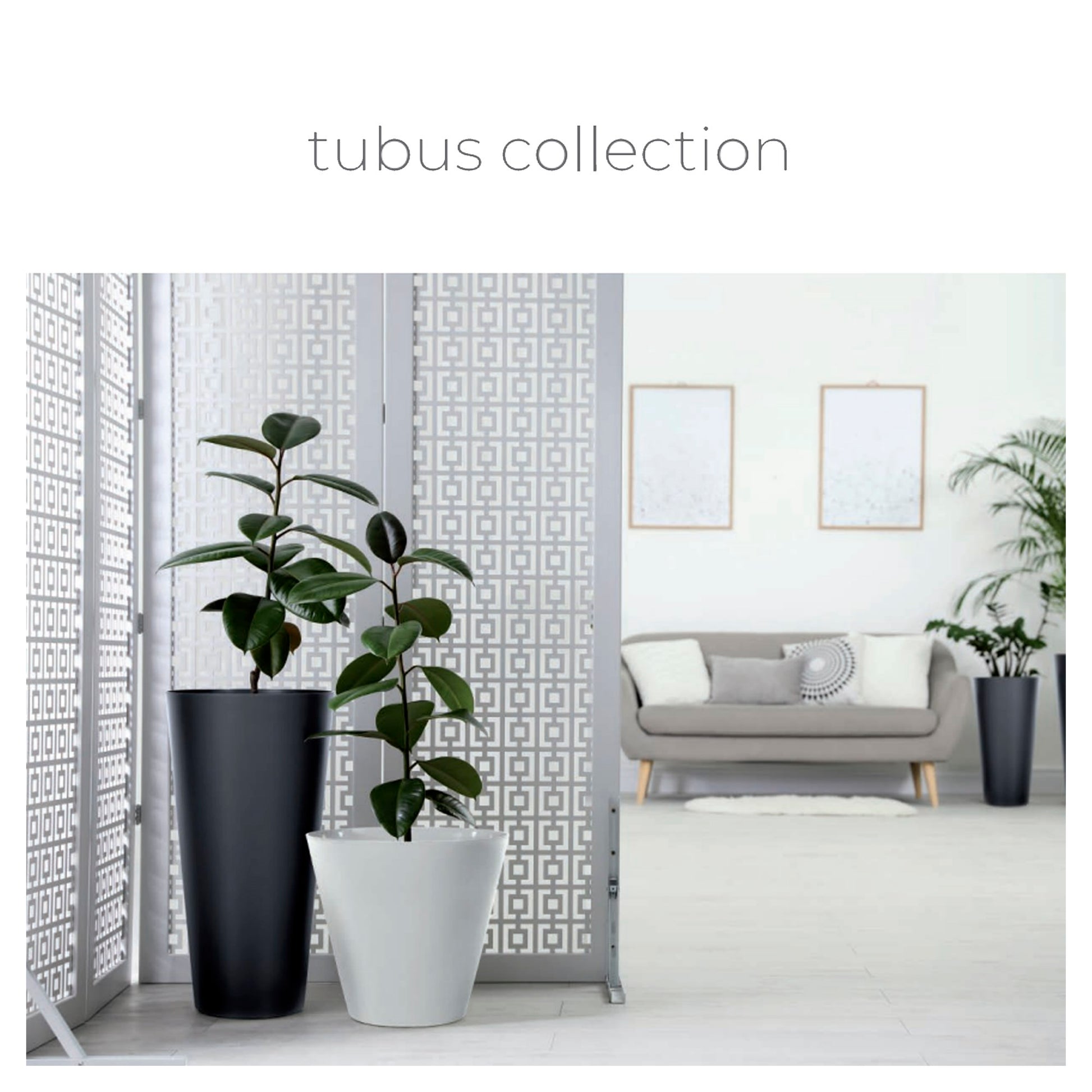 Maceta Tubus Slim 8l., Dimensiones (mm) 200x200x381, Color Blanco