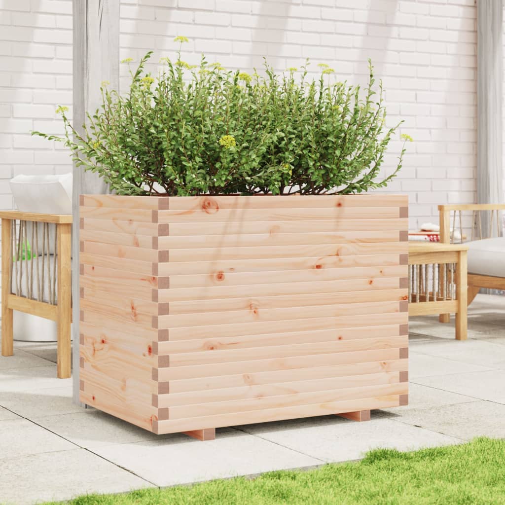 Jardinera Madera Maciza De Pino 90x60x72,5 Cm_2