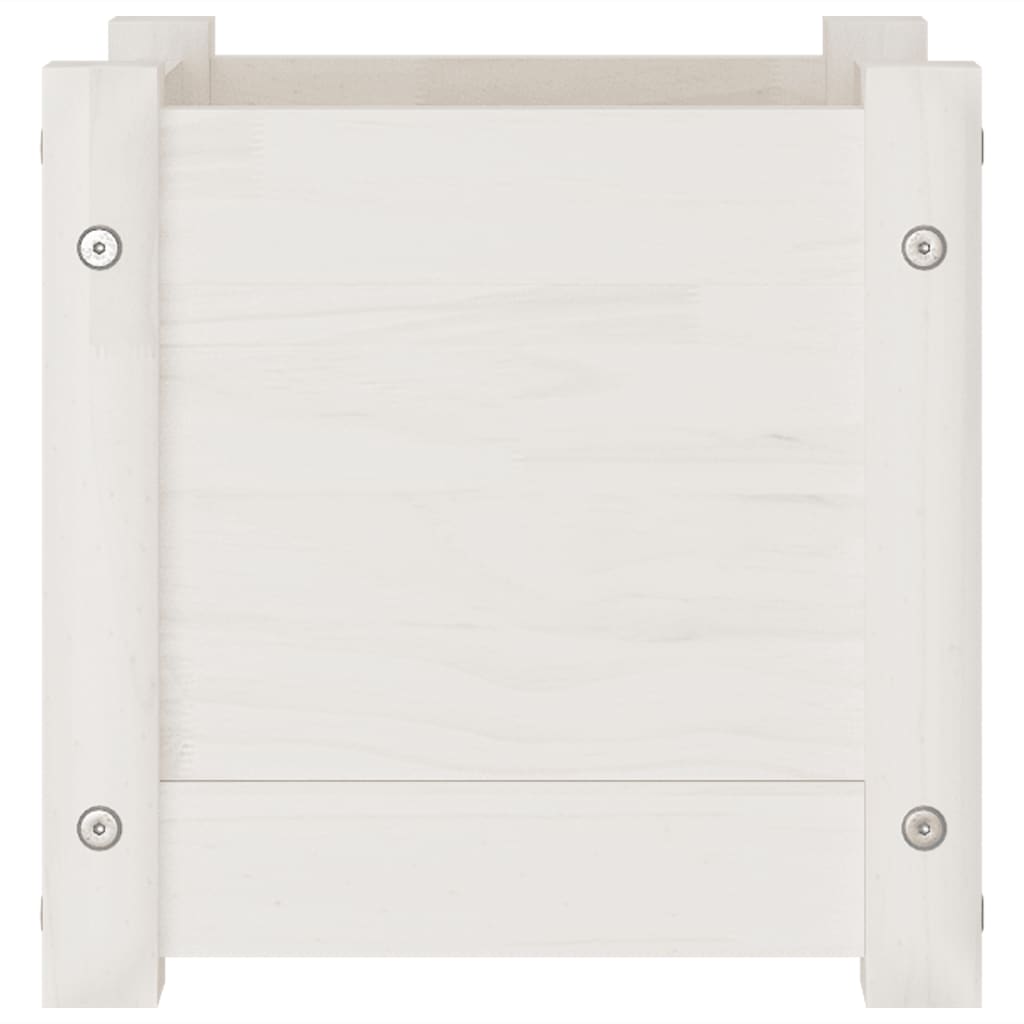 Jardinera De Madera Maciza De Pino Blanco 31x31x31 Cm_3