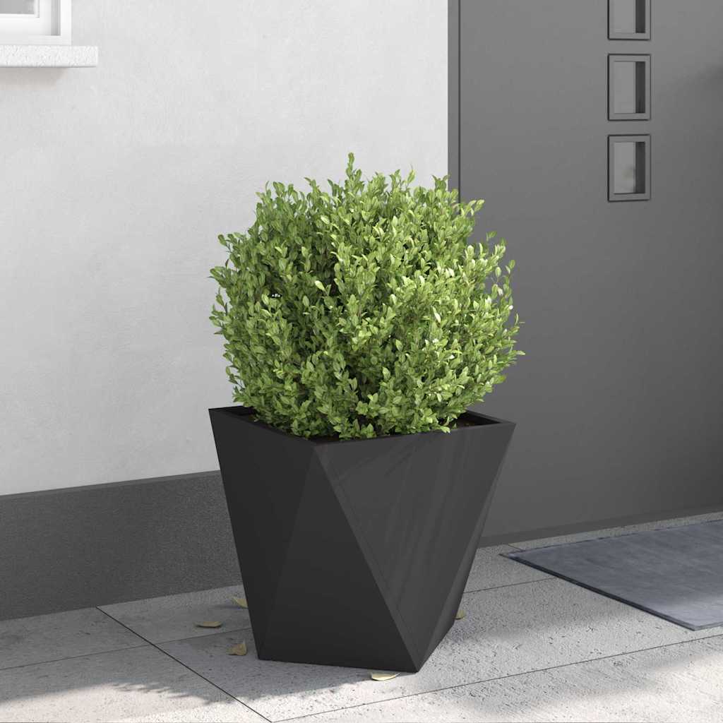 Jardinera 2 Pcs Negro 40 X 40 X 40 Cm Acero_3