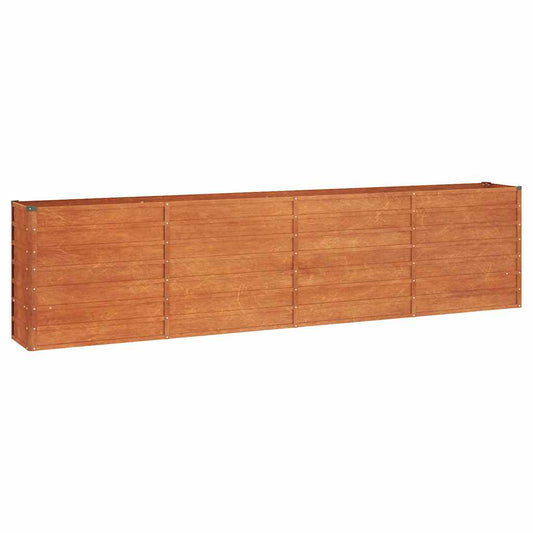Arriate Oxidado De Acero Corten 320x40x77 Cm_0