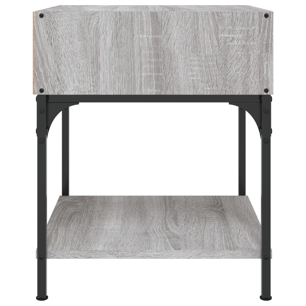 Mesita De Noche Madera De Ingeniería Gris Sonoma 40x41x50 Cm_3