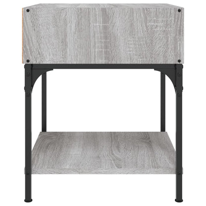 Mesita De Noche Madera De Ingeniería Gris Sonoma 40x41x50 Cm_3