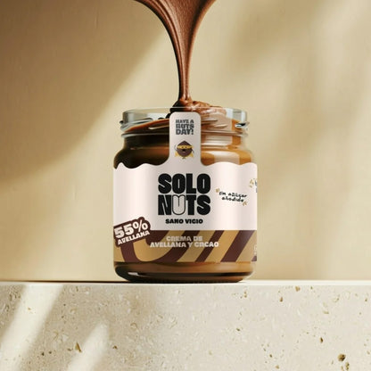 Creme de cacau e avelã 55% Solo Nuts 200g