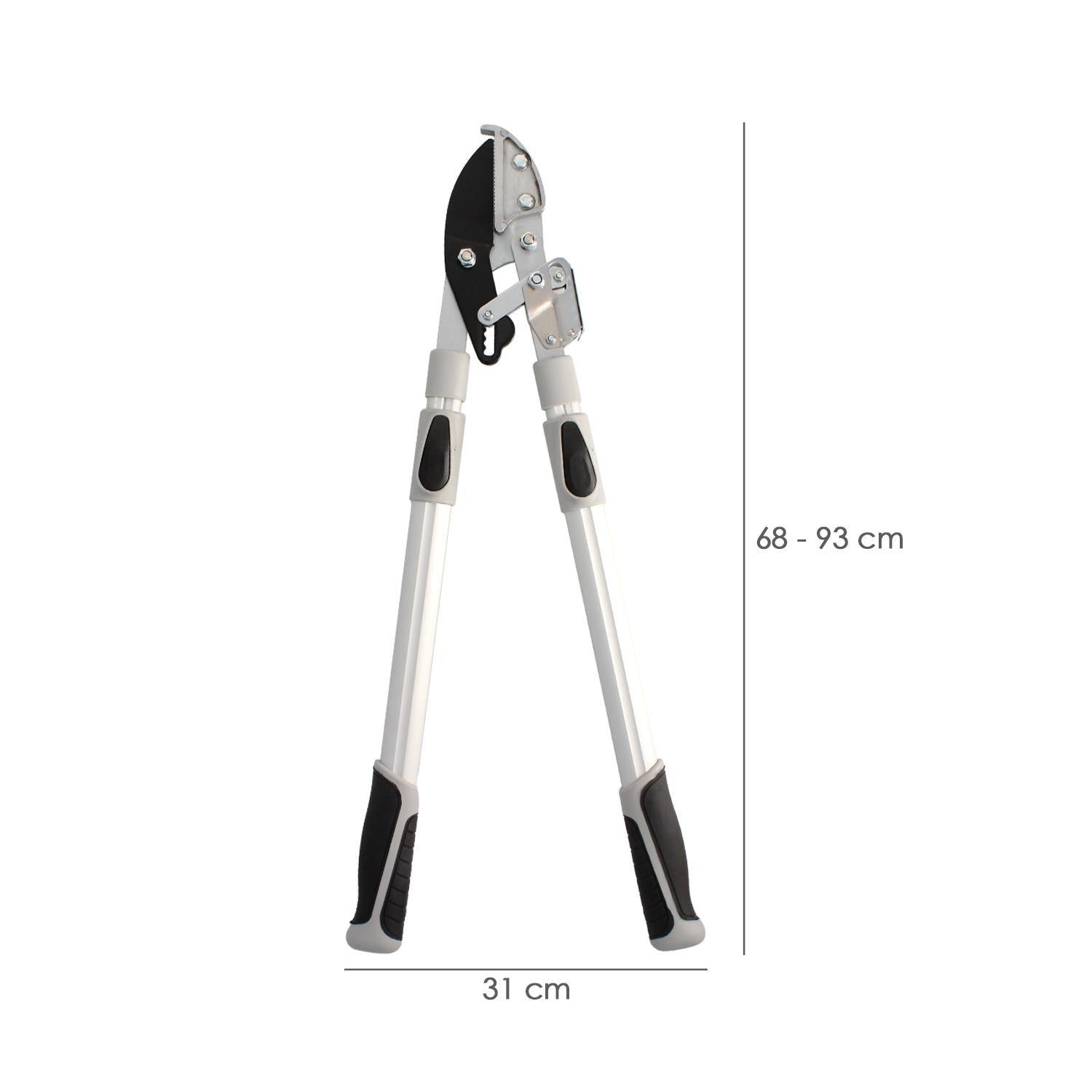 Tijeras Podar 2 Manos Yunque. Telescopica De 68 A 95 Cm. Mango Aluminio Multiplicador Fuerza, Corte Ø 35 Mm. Empuñadura Tpr_1