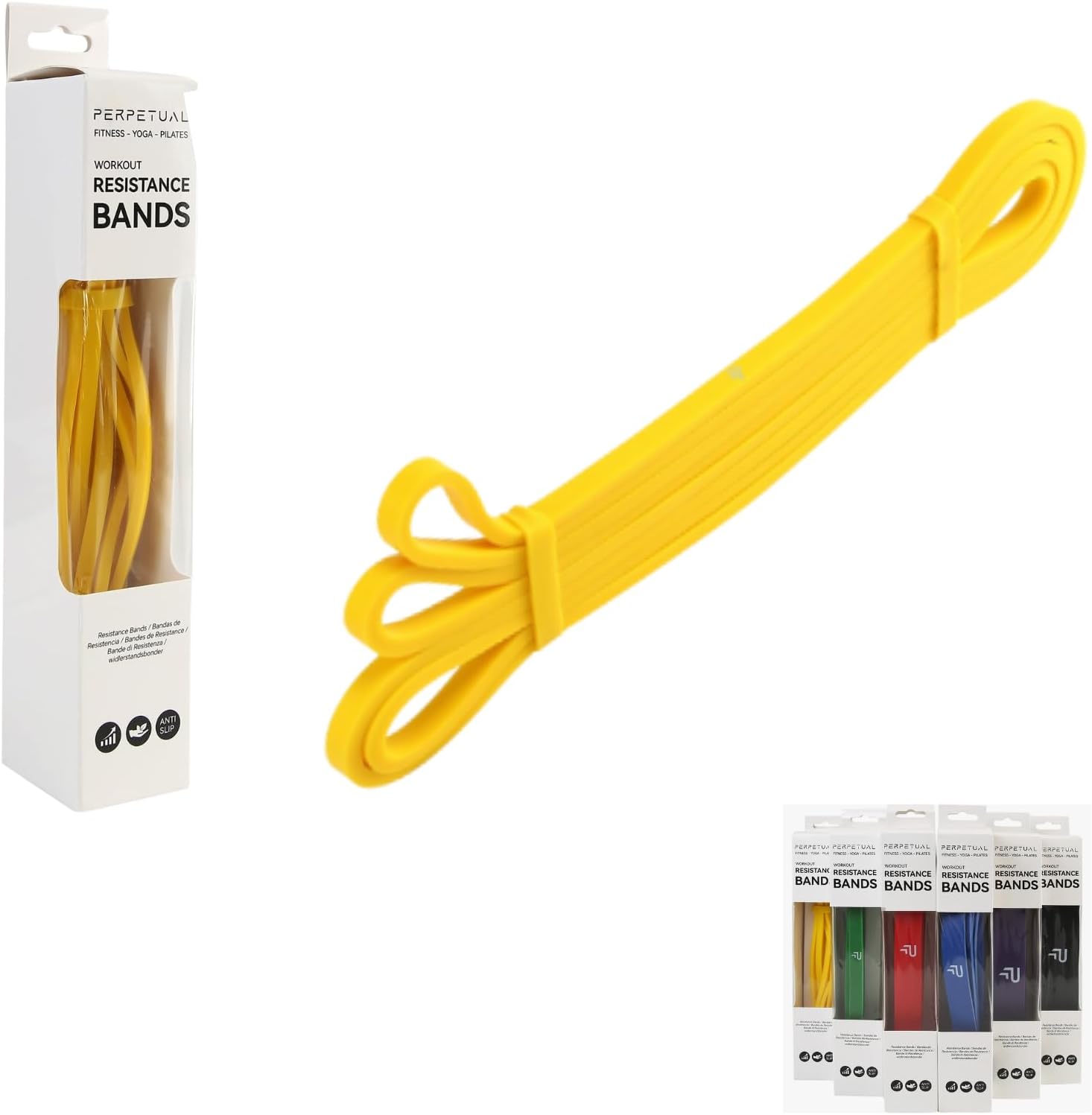 Bandas Elásticas De Resistencia Perpetual - 6 Niveles - Cintas De 4 A 63 Kg - Gomas Resistentes Para Entrenamiento_0