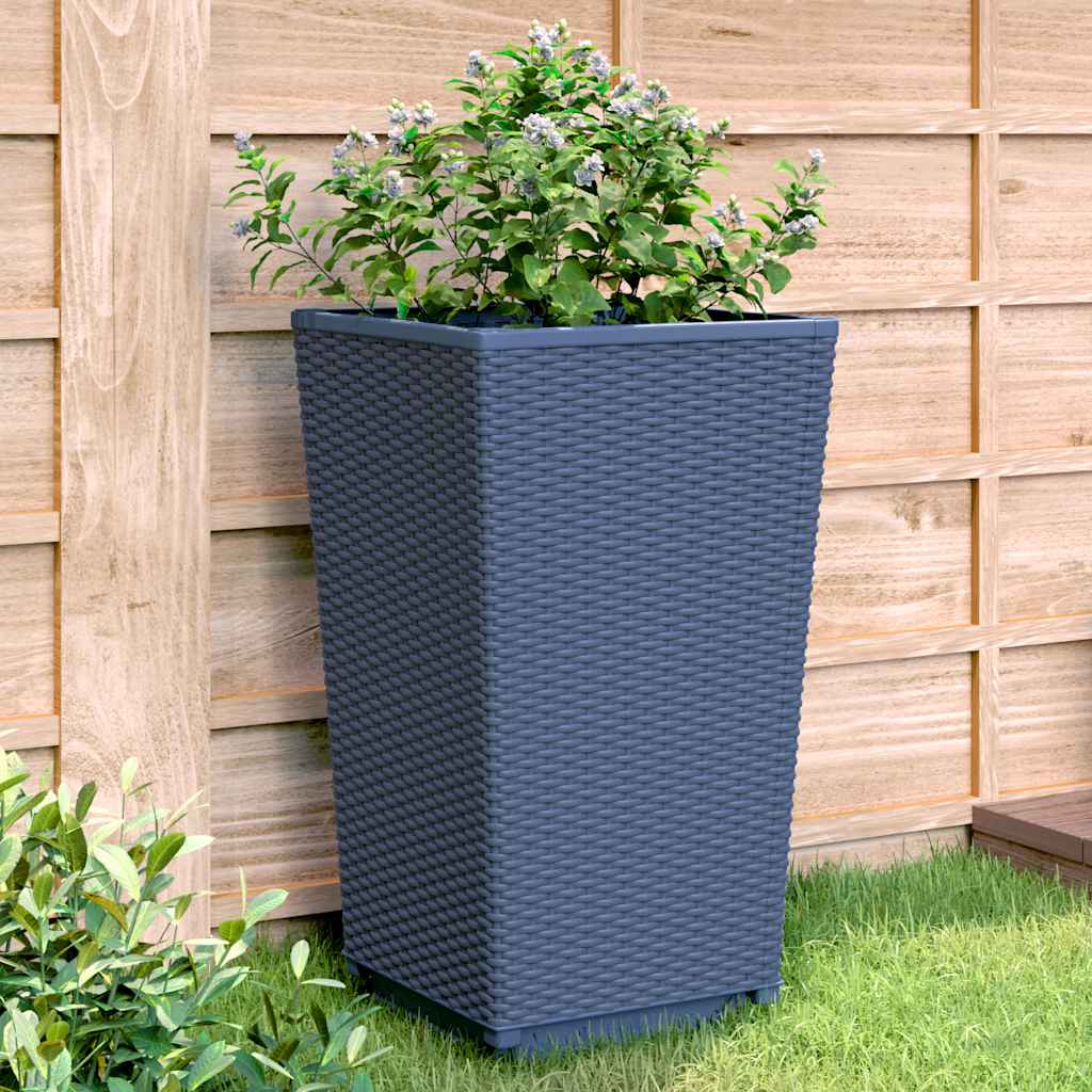 Jardineras 4 Unidades Pp Azul Gris 32,5x32,5x57 Cm_1