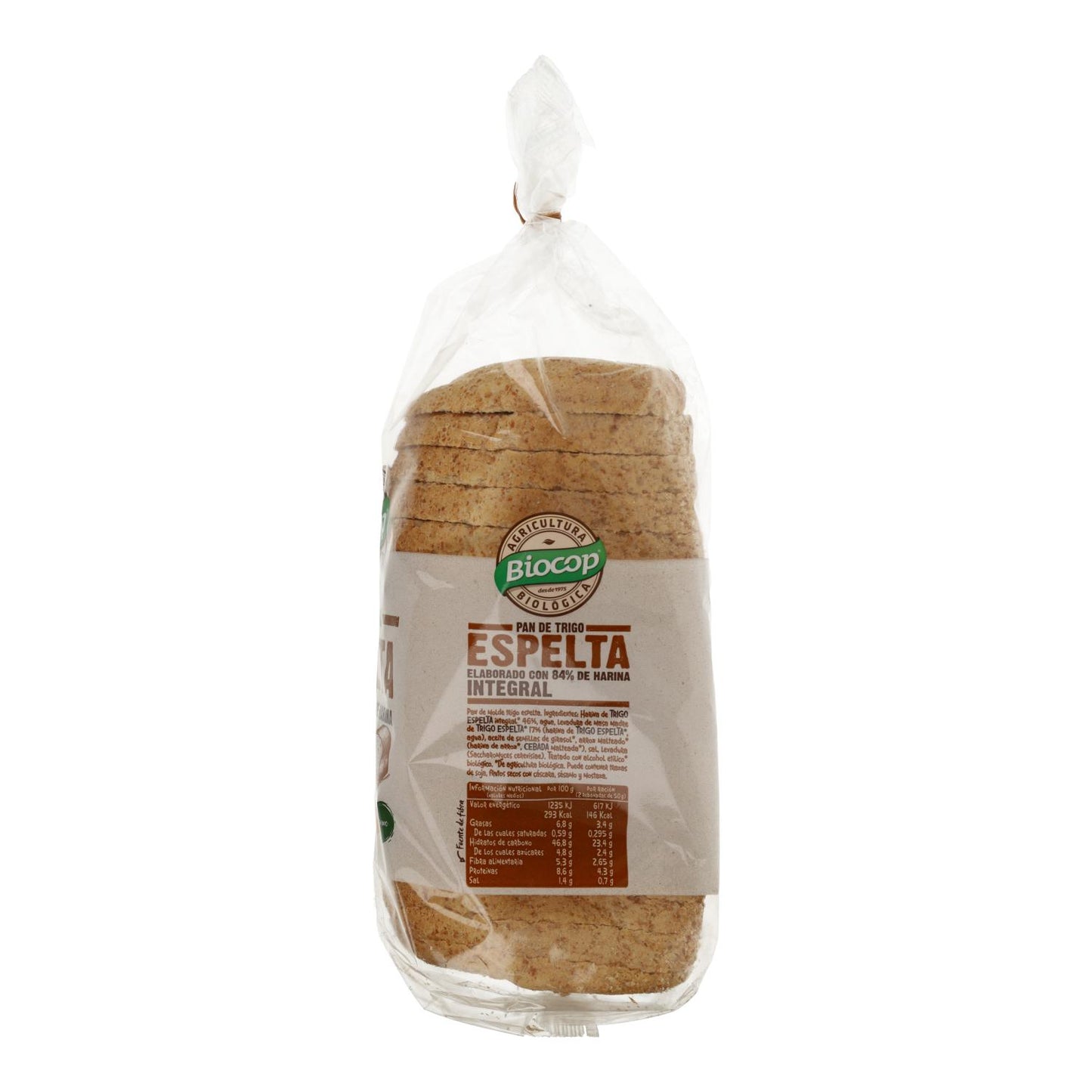 Pão integral biológico macio com fermento natural Biocop 400g