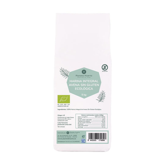 Farinha de Aveia Integral Sem Glúten Eco Planeta Huerto 5 Kg
