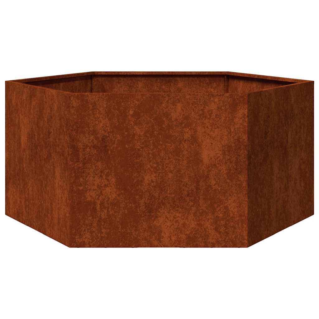 Jardinera De Acero Corten Oxidado 90x90x45 Cm_0