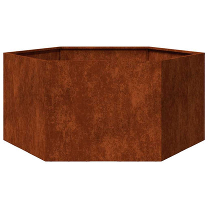 Jardinera De Acero Corten Oxidado 90x90x45 Cm_0
