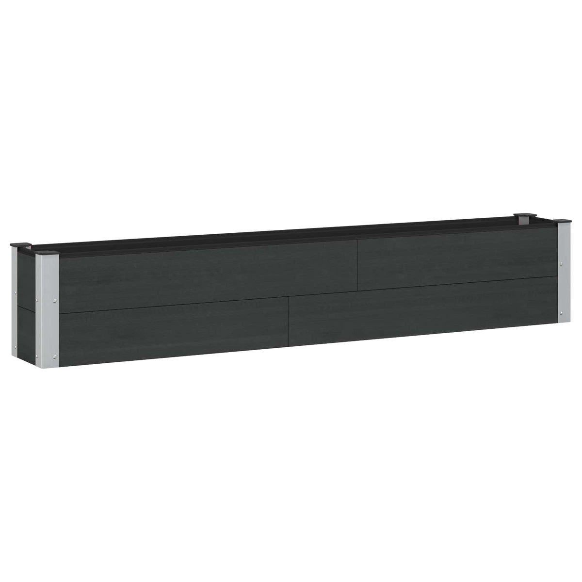 Arriate Elevado Negro 200 X 30 X 36 Cm Wpc Y Aluminio_0