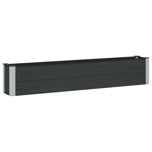 Arriate Elevado Negro 200 X 30 X 36 Cm Wpc Y Aluminio_0