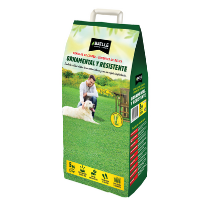 Sementes de relva ornamental e resistente Batlle 5 kg