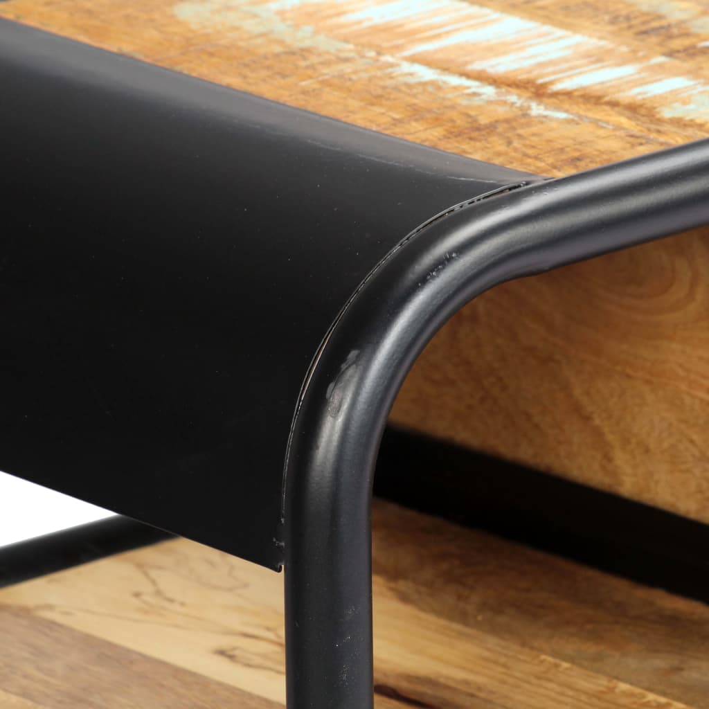 Mesa Consola De Madera Maciza Reciclada 118x30x75 Cm_3