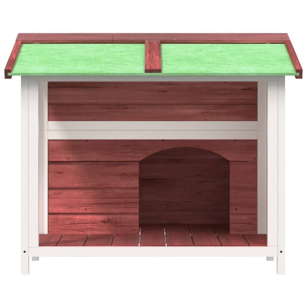 Caseta Para Perros Madera Maciza De Pino Moca 96x87x80,5 Cm_2