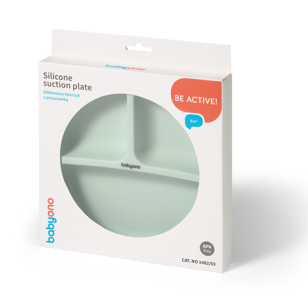 Plato De Silicona Con Compartimentos Y Ventosa Mint_2