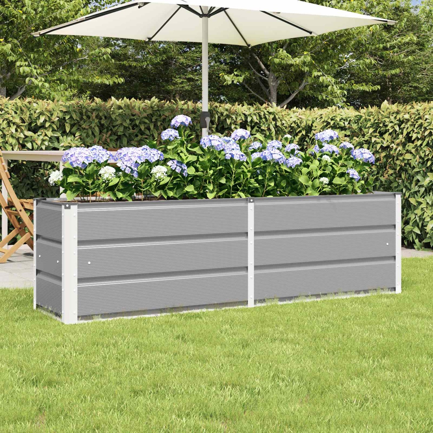 Jardinera Gris Claro 160 X 40 X 45 Cm Acero_1