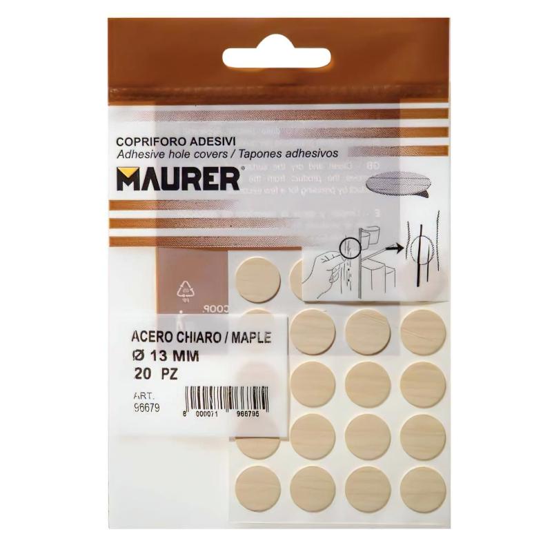 Tapatornillos Adhesivos Maple (blister 20 Unidades)