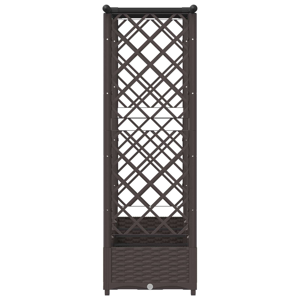 Cama Elevada Con Trellis Y Techo Marrón 203 X 40 X 121 Cm Pp_4