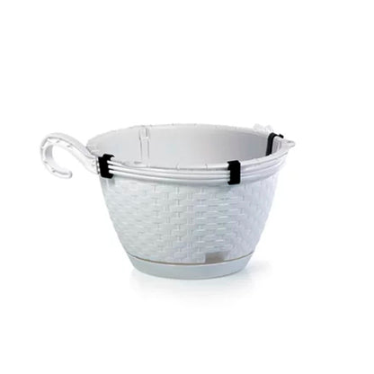 Macetero Colgante Ratolla Round W 3,4l., Dimensiones (mm) 217x217x142, Color Blanco