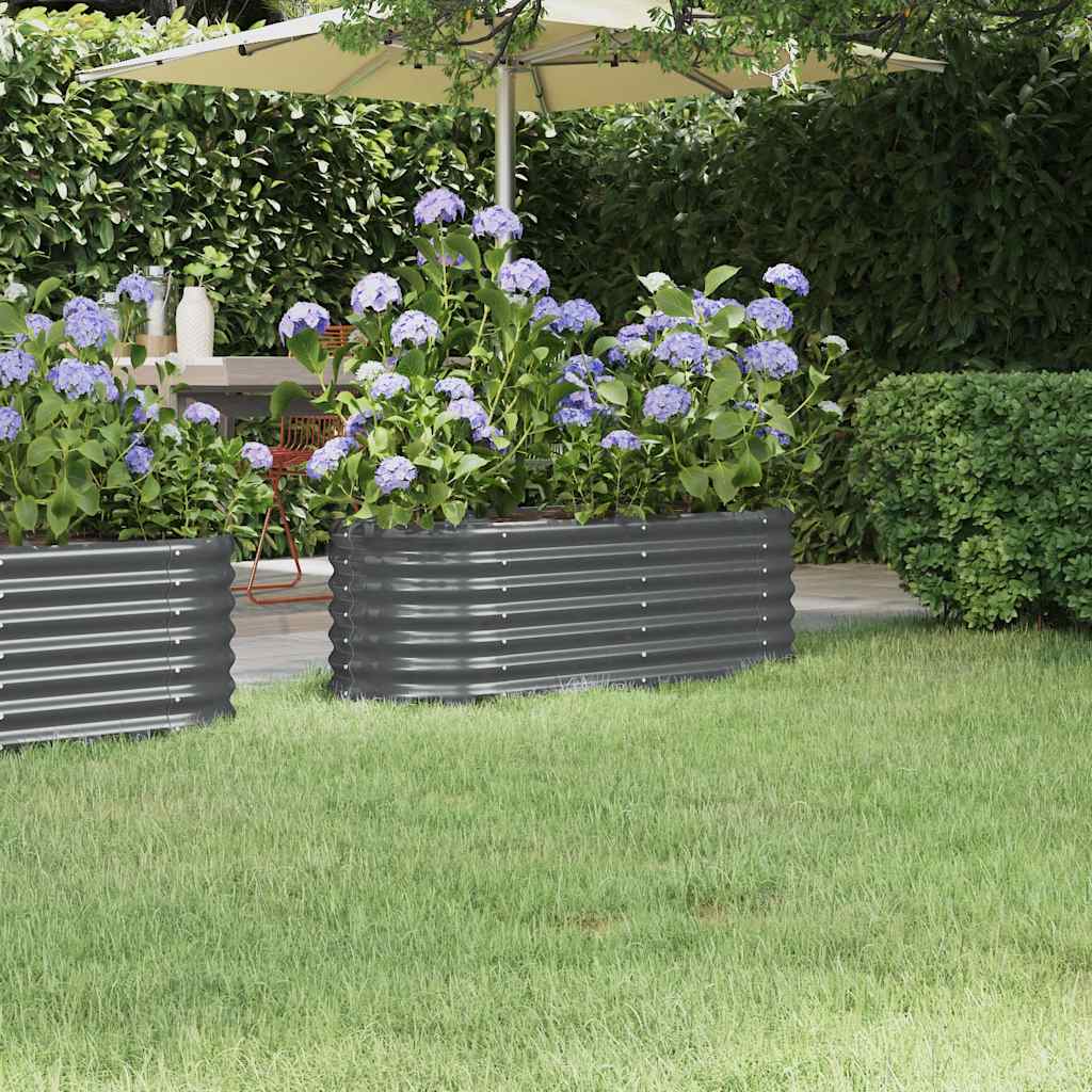 Jardinera Acero Galvanizado Antracita 114x40x36 Cm_1