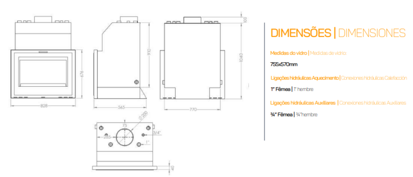 Insertables Hidro Calefactores A Leña Metlor Modelo Llar Xl Vitrus Plus_3