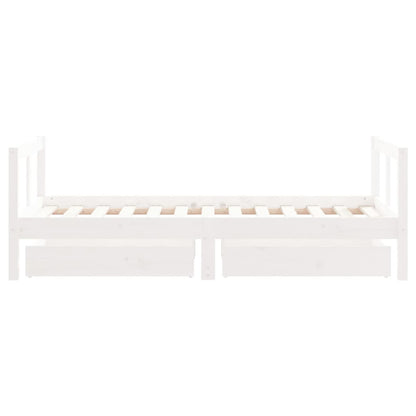 Vidaxl Estructura Cama Infantil Y Cajones Madera Pino Blanco 80x160 Cm_5