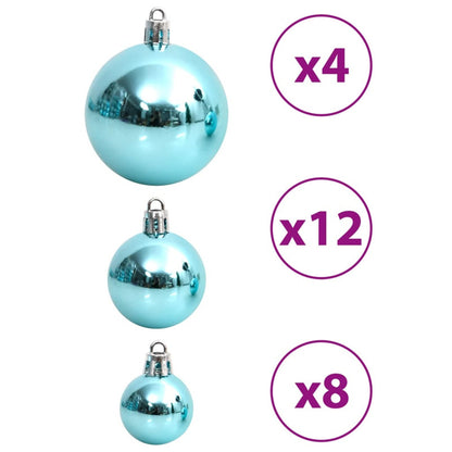 Vidaxl Bolas De Navidad 100 Unidades Turquesa 3 / 4 / 6 Cm_5