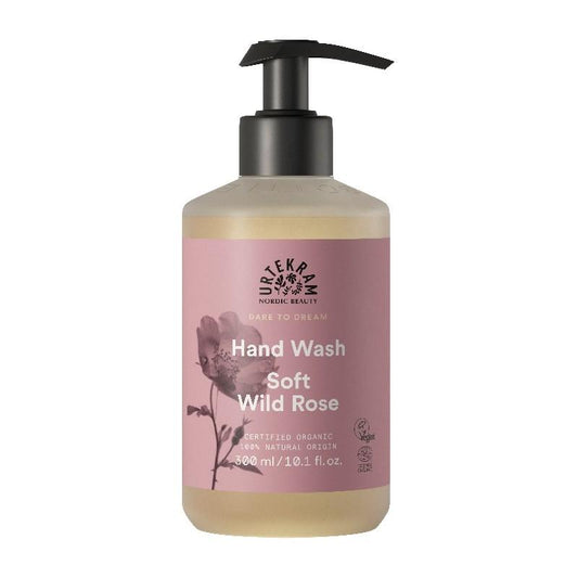 Sabonete líquido de mãos Urtekram Soft Wild Rose com doseador 300 ml