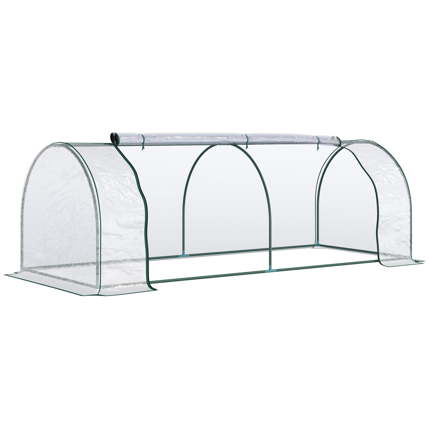 Outsunny Invernadero Caseta 250x100x80 Cm Para Jardín Terraza Cultivo De Plantas_0