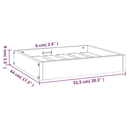 Vidaxl Cama Para Perros Madera Maciza De Pino Gris 51,5x44x9 Cm_5