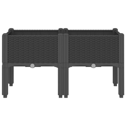 Jardinera Con Patas Pp Negro 80x40x42 Cm_2