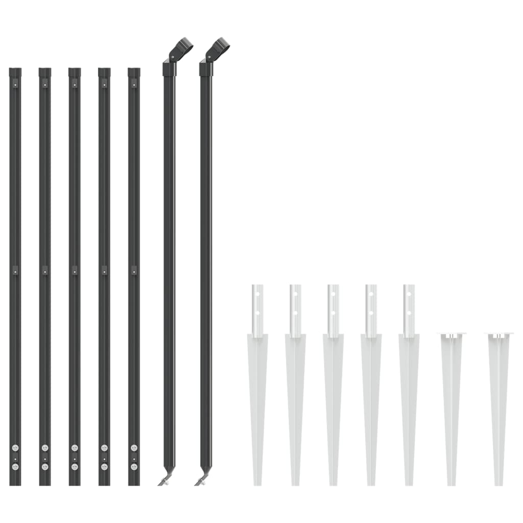 Cerca De Alambre Con Pinchos De Anclaje Gris Antracita 1,1x10 M / Vetonek_0