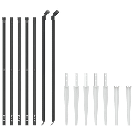 Cerca De Alambre Con Pinchos De Anclaje Gris Antracita 1,1x10 M / Vetonek_0