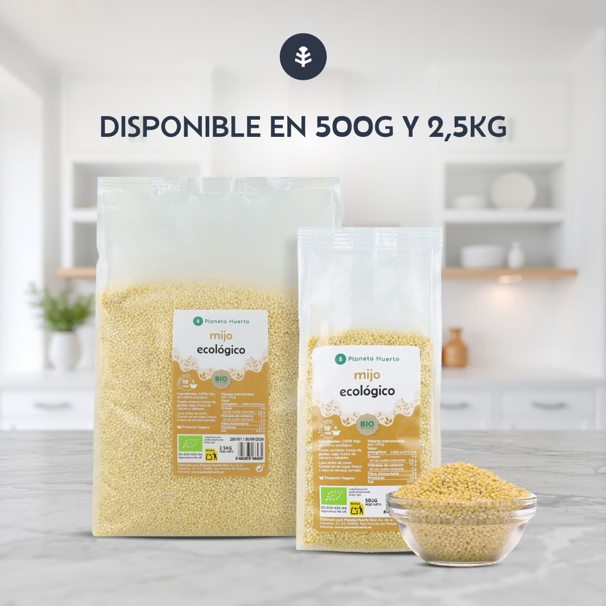 Milho descascado ECO Planeta Huerto 2,5 kg