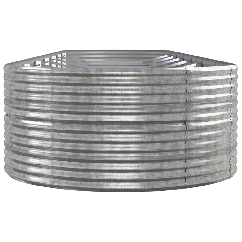 Jardinera Arriate Acero Recubrimiento Polvo Plata 584x140x68 Cm_3