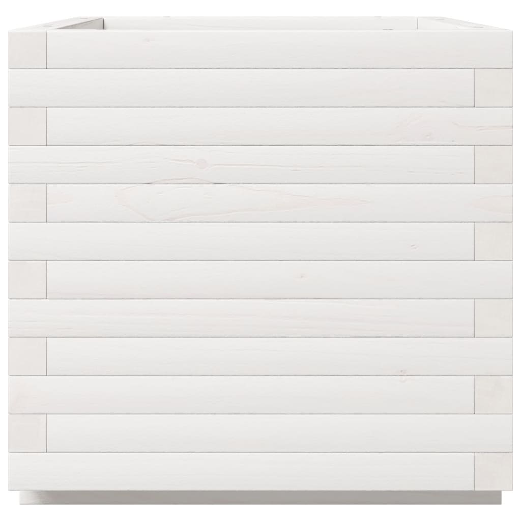Jardinera Madera Maciza De Pino Blanco 50x50x49,5 Cm_5