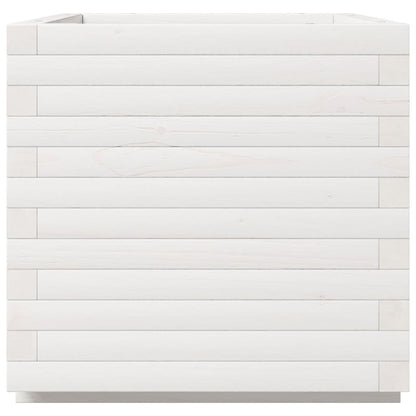 Jardinera Madera Maciza De Pino Blanco 50x50x49,5 Cm_5