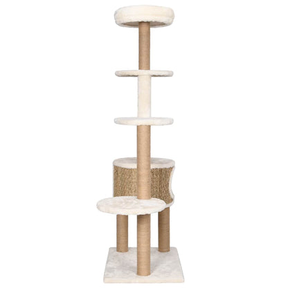 Árbol Para Gatos Cojín Lujo Poste Rascador Hierba Marina 148 Cm_3