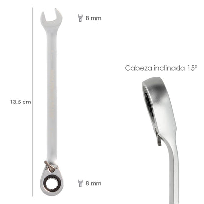 Llave Combinada Con Carraca 8 Mm. Din 3113_1